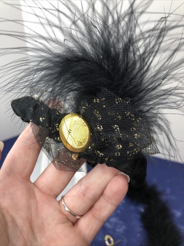 20” Artisan Made Outfit For Cissy Sized Dolls Black Flapper Dress Boa Set i51 - Picture 14 of 15