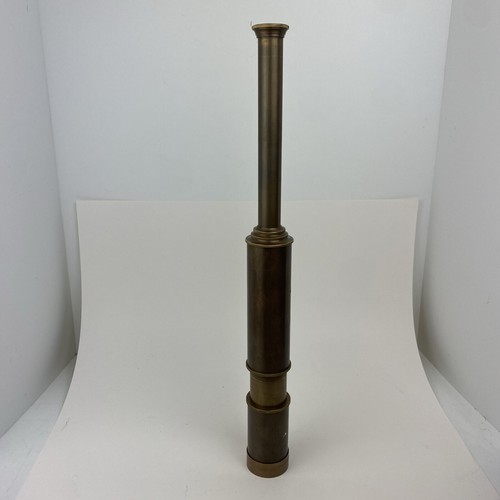 Brass Telescope Engrave Paris Effille Tower Nautical vintage Brown Antique - Picture 3 of 3