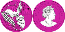 2 x  Lunar III  Jahr der Maus Space Green and Space pink, Australien 2020
