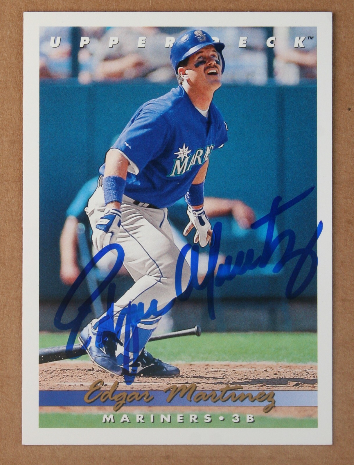 AUTOGRAPHED - Edgar Martinez Upper Deck #553 Seattle Mariners 1993