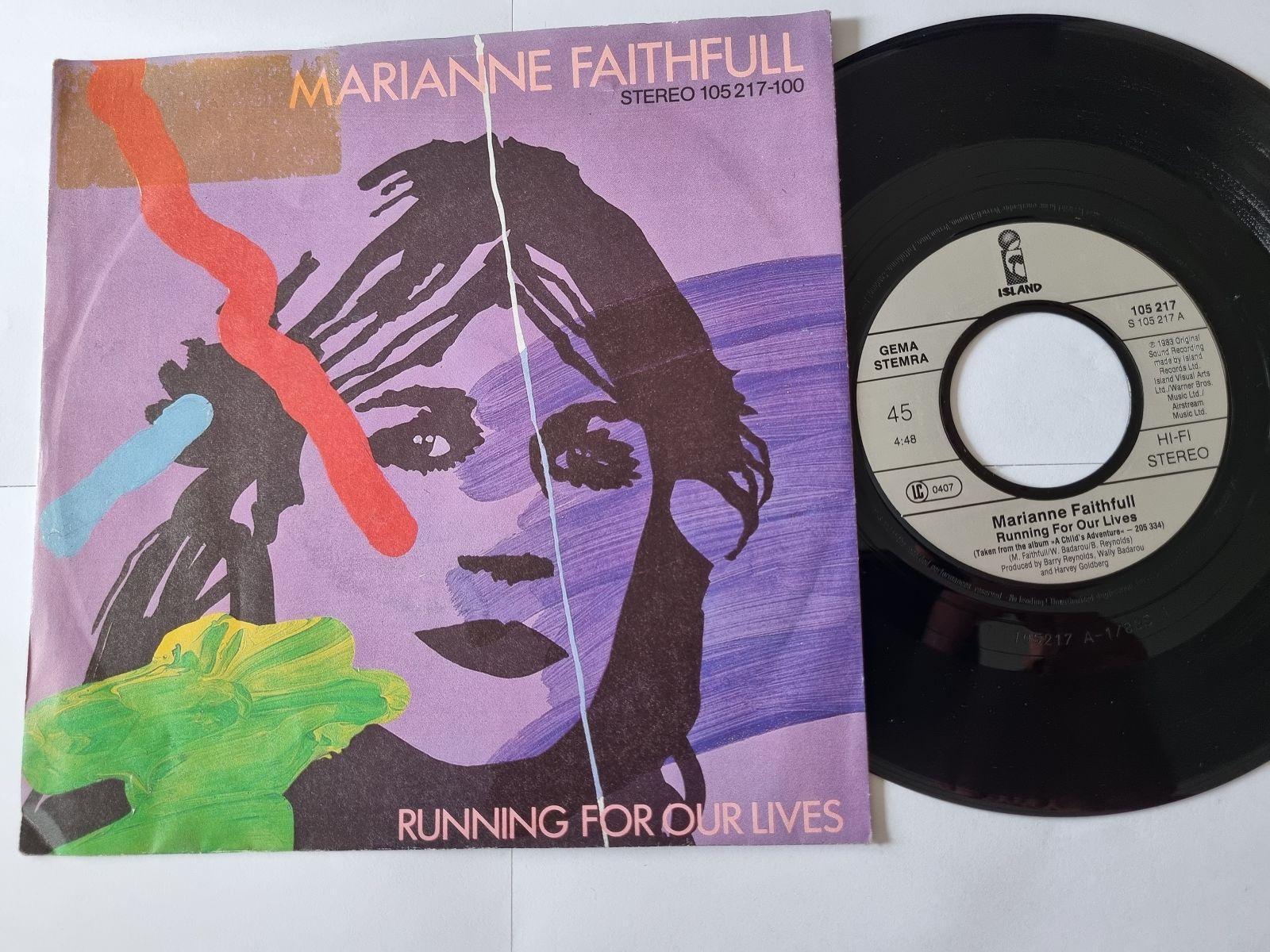 7"" Single Marianne Faithfull - Running for our lives Vinyl Germany