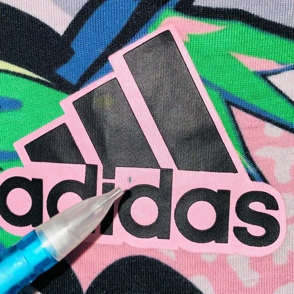 Adidas T-Shirt Girls Tropical Floral Printed Short Sleeve T-Shirt XL 16 - Image 3 of 4