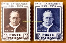 EBS Vatican City 1959 - Lateran Treaty - Pius XI - 254-255 - MNH**