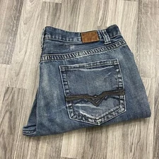 FLYPAPER Boot Cut High Rise Med Wash Blue Denim Jeans Men's Size 38 Waist