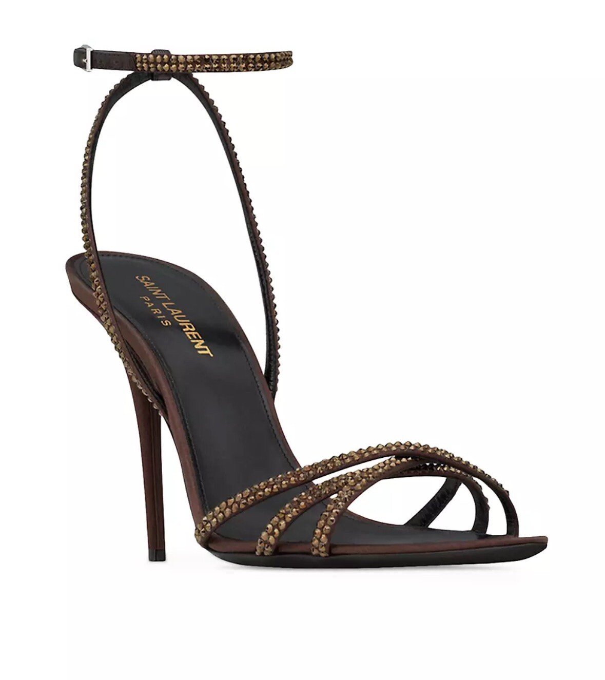 Autentico sandalo con tacco Saint Laurent Ava 37 5 $1300 vendita al dettaglio!!