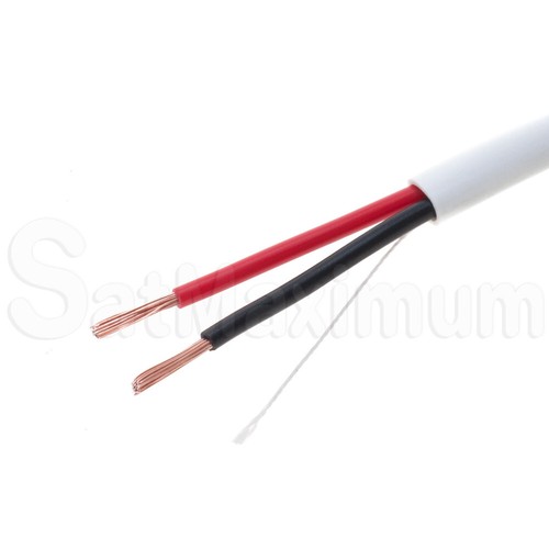 Cable de altavoz de 12 AWG de 500 pies en pared con clasificación CL2 calibre 12/2 cable de audio a granel blanco - Imagen 4 de 5