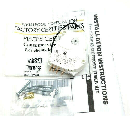 ✅OEM Whirlpool W10822278 Refrigerator Defrost Timer 8hr 20min  AP5985208