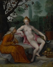 Abraham Bloemaert - Vertumnus and Pomona Giclee Fine Art Print on Canvas 48"