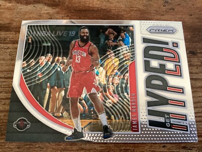 James Harden 2019/20 Panini Prizm Hyped! NBA Basketball Card #5 Houston Rockets