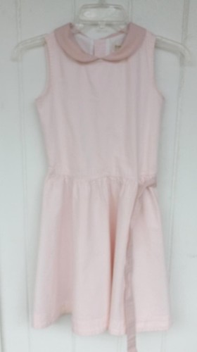 HOPE & HENRY Girls' Pink Organic Cotton Seersucker Dress w/ Belt Size 10 - Picture 5 of 9