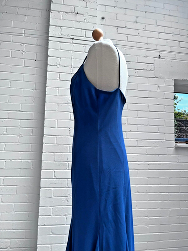 Women's, Glitz London, Dress, Blue Chiffon, Size UK 16, Lined, Sleeveless - Picture 4 of 10