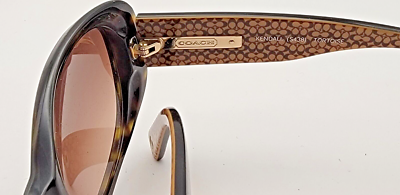 COACH Kendall (S438) Tortoise Sunglasses Some Scratches On Lenses Coach Kendall S438 Tortoise Sunglasses 52/18/135 brown  main image 3