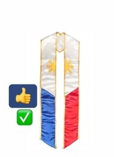 PHILIPPINES Flag Graduation Sash Scarf Stole Studies FILIPINO     Seller