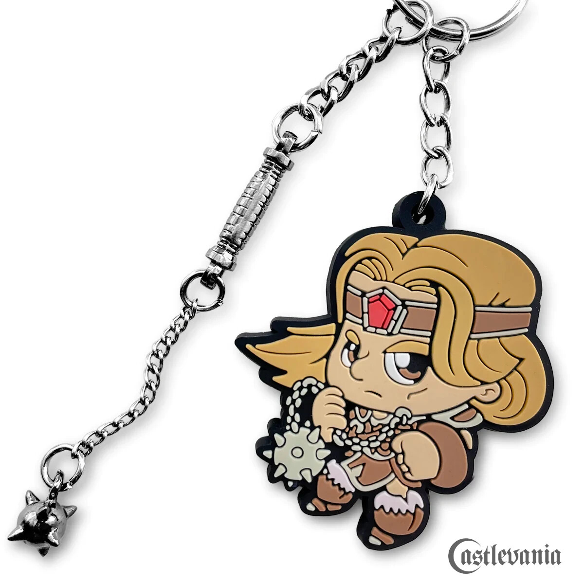 Castlevania Simon Belmont PVC Keychain w/ Vampire Killer Whip