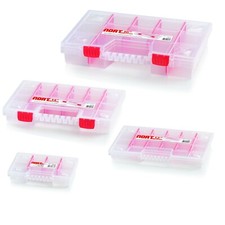 Organizer Sortimentskasten klarsicht Kunststoff Kleinteilefächer Sortierbox