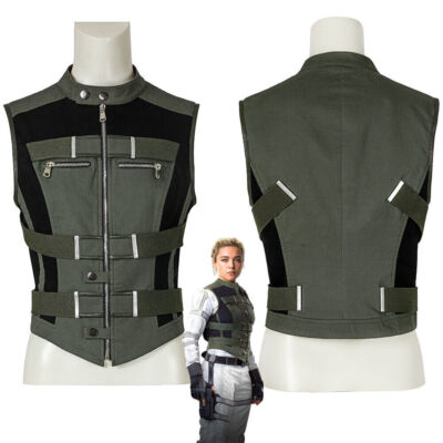 Womens Black Widow Yelena Belova Tactical Vest Green Halloween Cosplay Costume