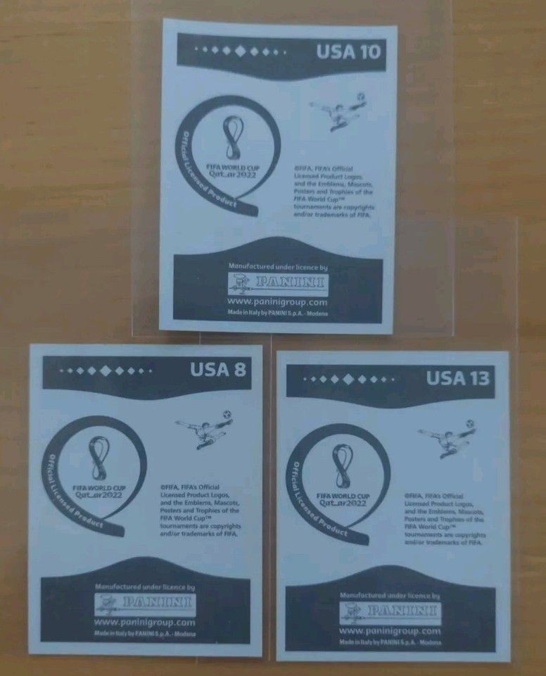 2022 Panini World Cup Qatar Stickers Gold Border USA 8,10,13 eBay