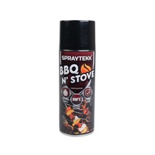 SPRAYTEKK BBQ & Stove Paint 400ml High Heat Resistant Spray Up To 800&deg;C Black