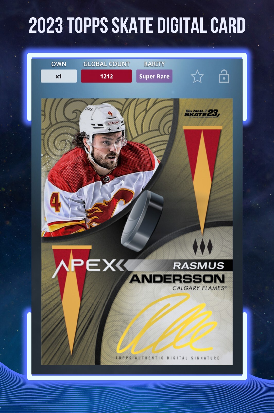 2023 Topps Apex Gold Signature Rasmus Andersson AUTO Digital Card eBay