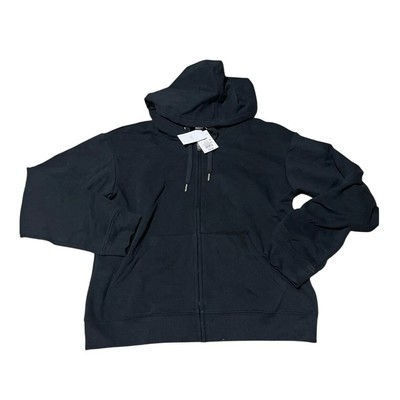 Women's Fleece Zip-Up Sweatshirt - Auden Black SIze S