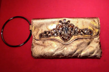 VINTAGE GUESS WOMEN'S PURSE LAGRE JEWELS SNAP CLOSING RING HANDEL