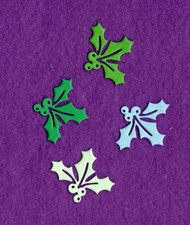 HOLLY 6 Christmas die cuts scrapbook cards