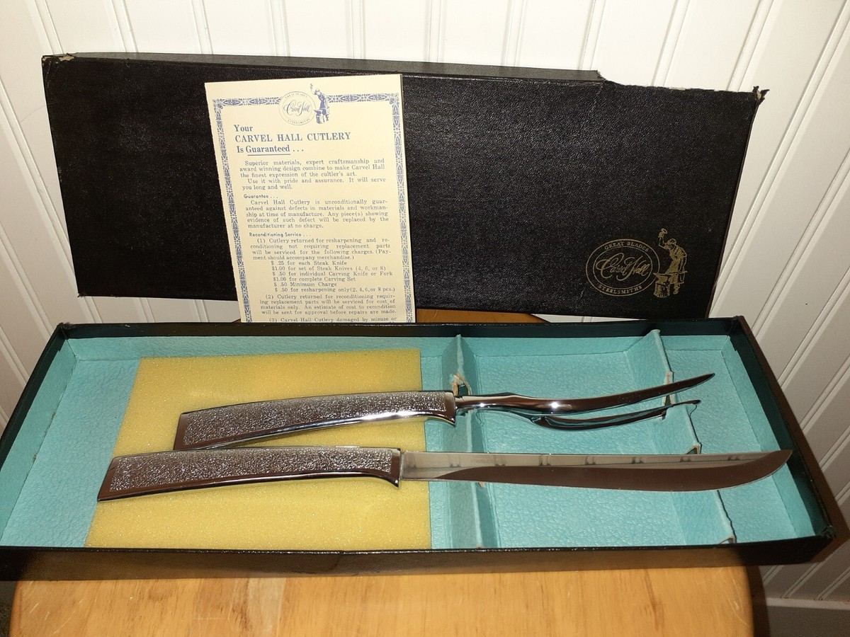 Vintage Carvel Hall Great Blades Steelsmith Meat Carving Set