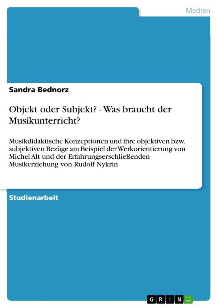 Thumbnail - Sandra Bednorz | Objekt Oder Subjekt? - Was Braucht Der