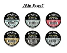 MIA SECRET Nail Art Powder 6 COLORS ALPHA GLITTER From ALPHA & DUSTY GLITTER-SET