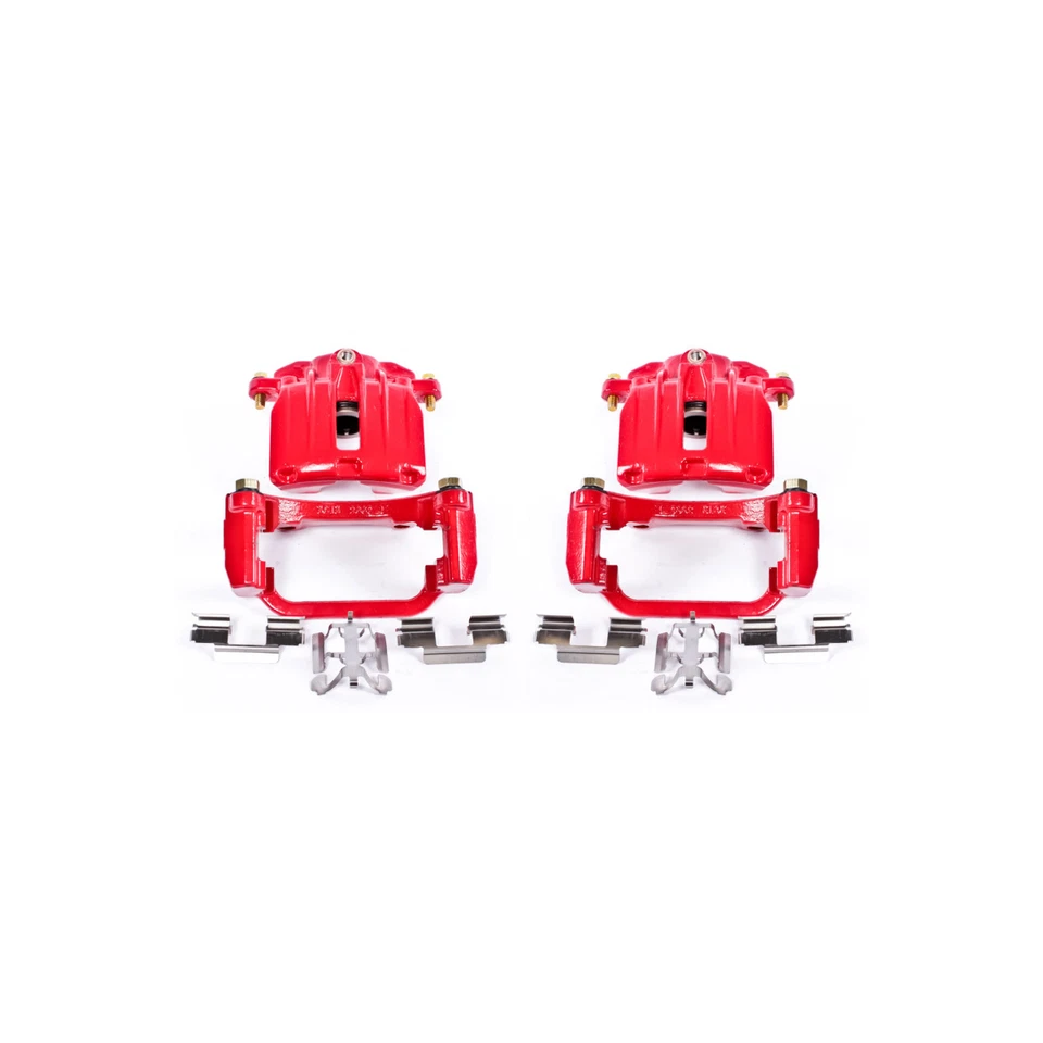 PowerStop Rear Red Brake Calipers w/Brackets 2003-05 Silverado Sierra 1500 6-Lug Foto 2 de 3