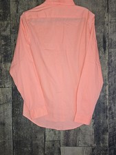 NWT Express Men's Classic Soft Button Up Long Sleeve Dress Shirt Coral Sz Small