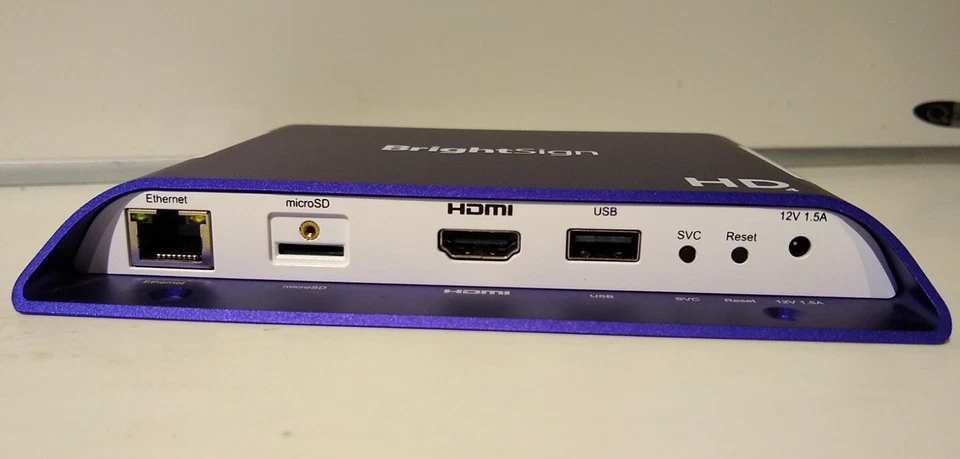 BrightSign HD1024 4K Ultra HD Digital Signage Player, Expanded I/O HD4 WiFi Mint - Image 3 of 4