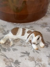 Schleich 13697 Widderchen Kaninchen braun weiß liegend Bauernhof Farm Life Hase