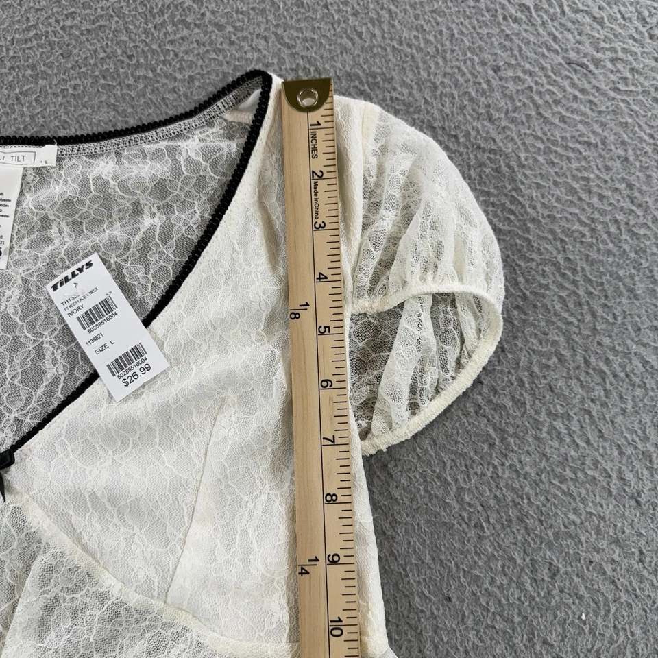 Top Babydoll FULL TILT Mujer L Playa Verano Coqueta Costera Y2K Babydoll Foto 3 de 4