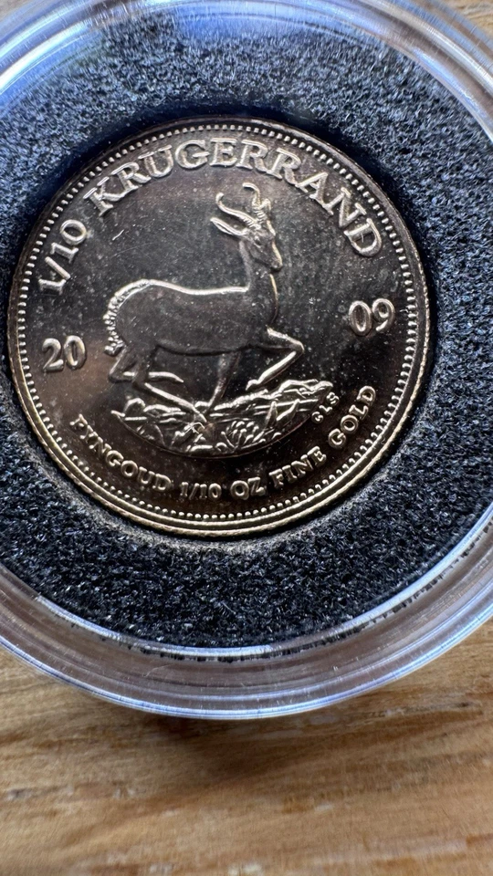 2009 1/10 Gold Krugerrand with Authentication Certificate  In Capsule - Image 2 of 3
