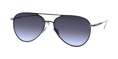 NEW JOHN VARVATOS V535 SUNGLASSES FULL-RIM JAPAN 61-16-145 TITANIUM BLACK PILOT