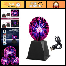 Interactive 5" Plasma Ball Lamp - Touch Sound Sensitive USB Nebula Globe, Scie