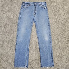 Vintage 80s Levi's 501xx Denim Blue Jeans Made in USA Mens 36x38 Fits 34x34 