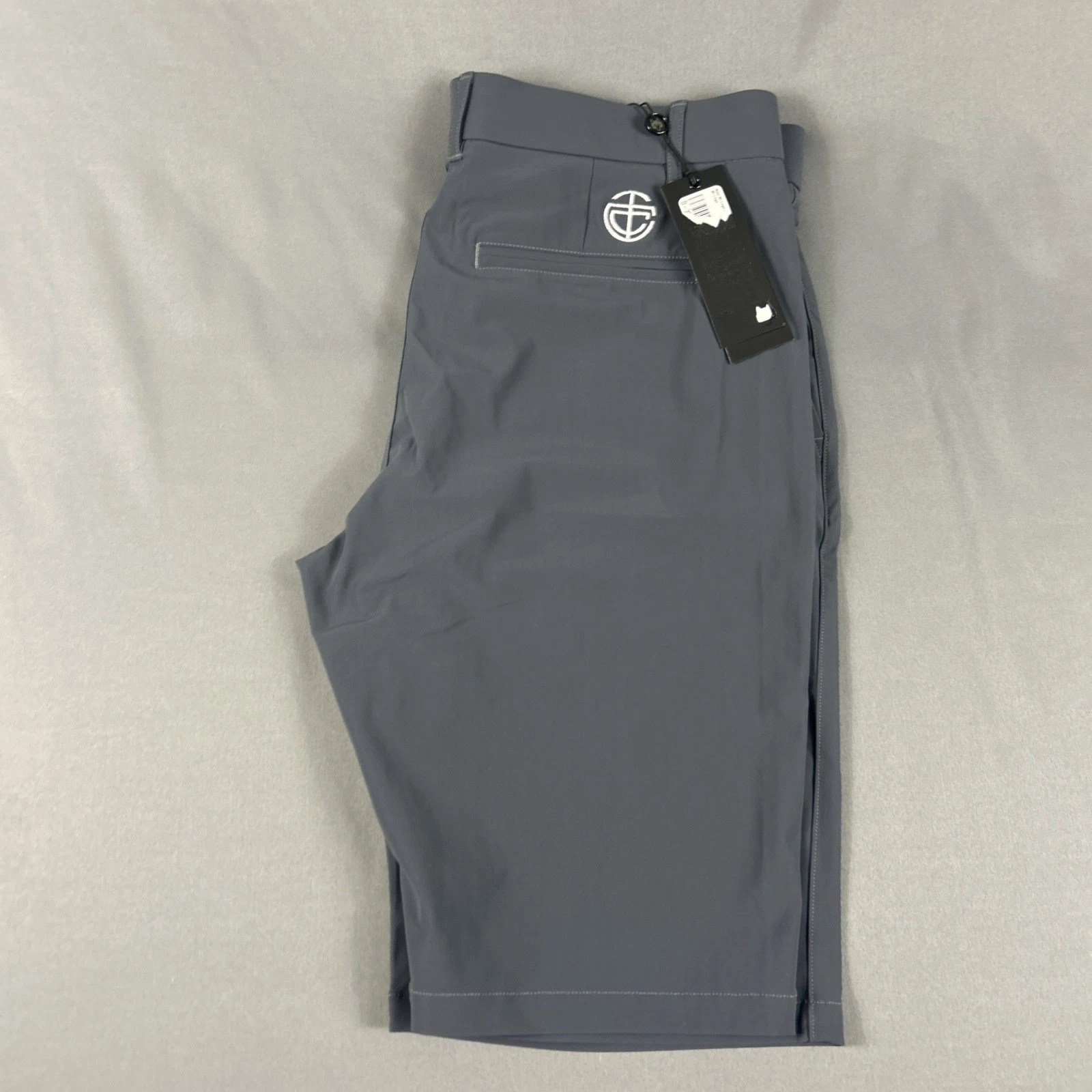 Greyson Golf Shorts Montauk Pocket Logo 32 x 10 Stingray Gray NWT MSRP $118