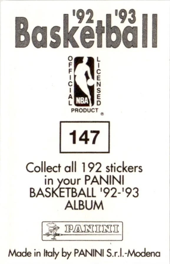 1992 Panini Stickers #147 Chuck Person Indiana Pacers - Изображение 2 из 2