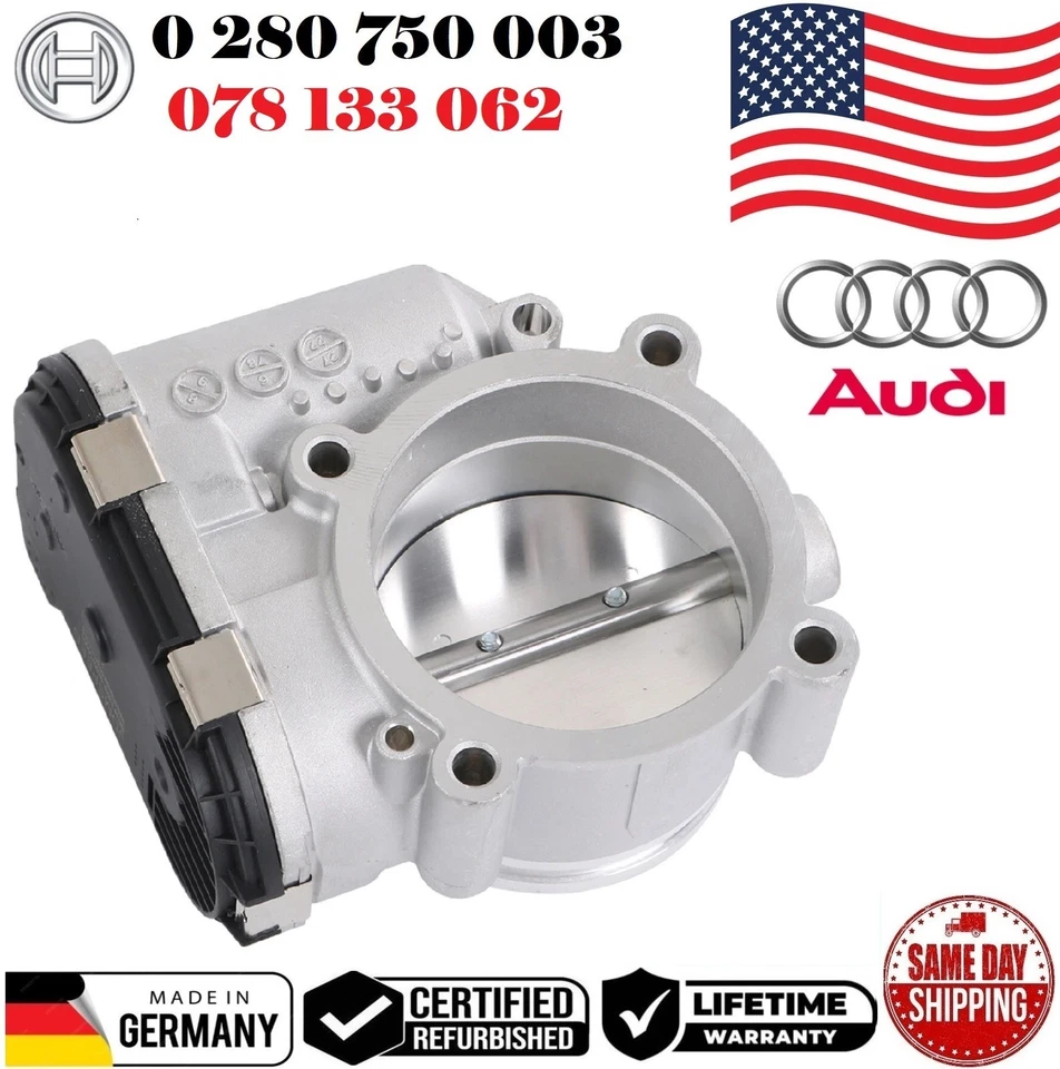 ✅Cuerpo acelerador genuino para AUDI A4 A6 R8 S4 S6 S8 2000-2015 V6 V8 V10 #078133062 Foto 2 de 3