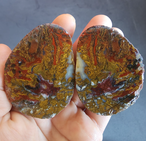 4.16 oz (118 gr) Jasper Agate, Plume Agate, Cabbing Rough, Rocks for Cabbing - Picture 7 of 16