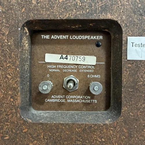 Vintage MCM Advent NLA (A4) Bullnose Walnut Speakers *Clean! *Refoamed! image 8