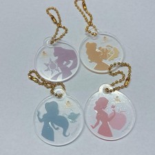 Disney Princess Acrylic Keychain Set 4 Piece Set