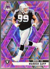 2025 Panini Mosaic Warren Sapp #68 Purple Scope Prizm Raiders