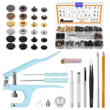 90 Set 12.5mm 6 Color Leather Snap Fasteners Kit with Snap Pliers and Setting...