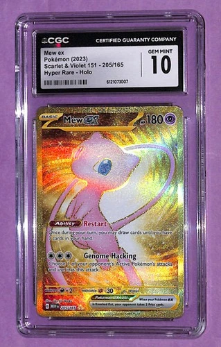 Pokemon Mew EX 205/165 Scarlet & Violet 151 Hyper Rare Card CGC 10
