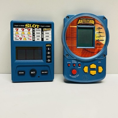 Rec Zone Triple 7 s 777 Slot Handheld Casino Game + MB Battleship Tested Works!