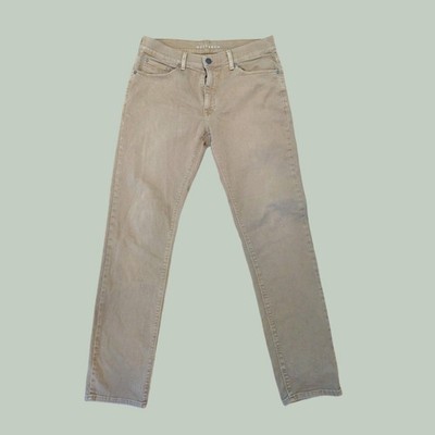 Mott & Bow Jeans Tan Slim Fit Twill 5-Pocket Stretch Casual Mens 32x32 Khaki