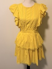 Forever 21 Yellow Smocked Sundress Size M